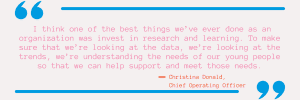quote from Christina Donald about research and learning