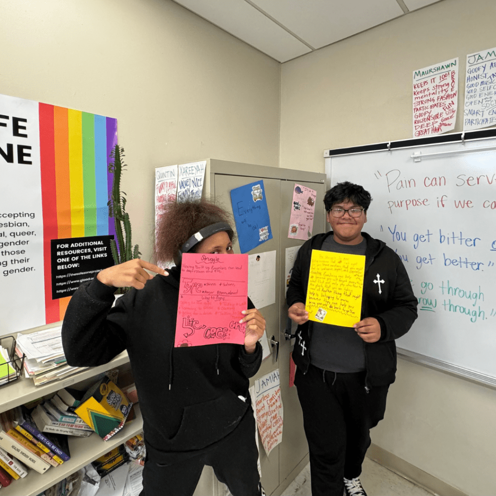 group of teen connection project students