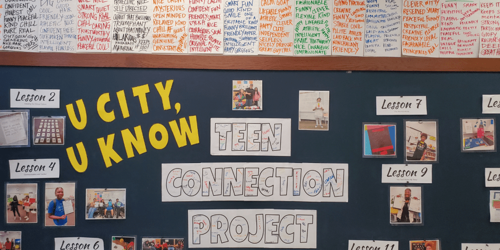 Teen Connection Project lesson wall