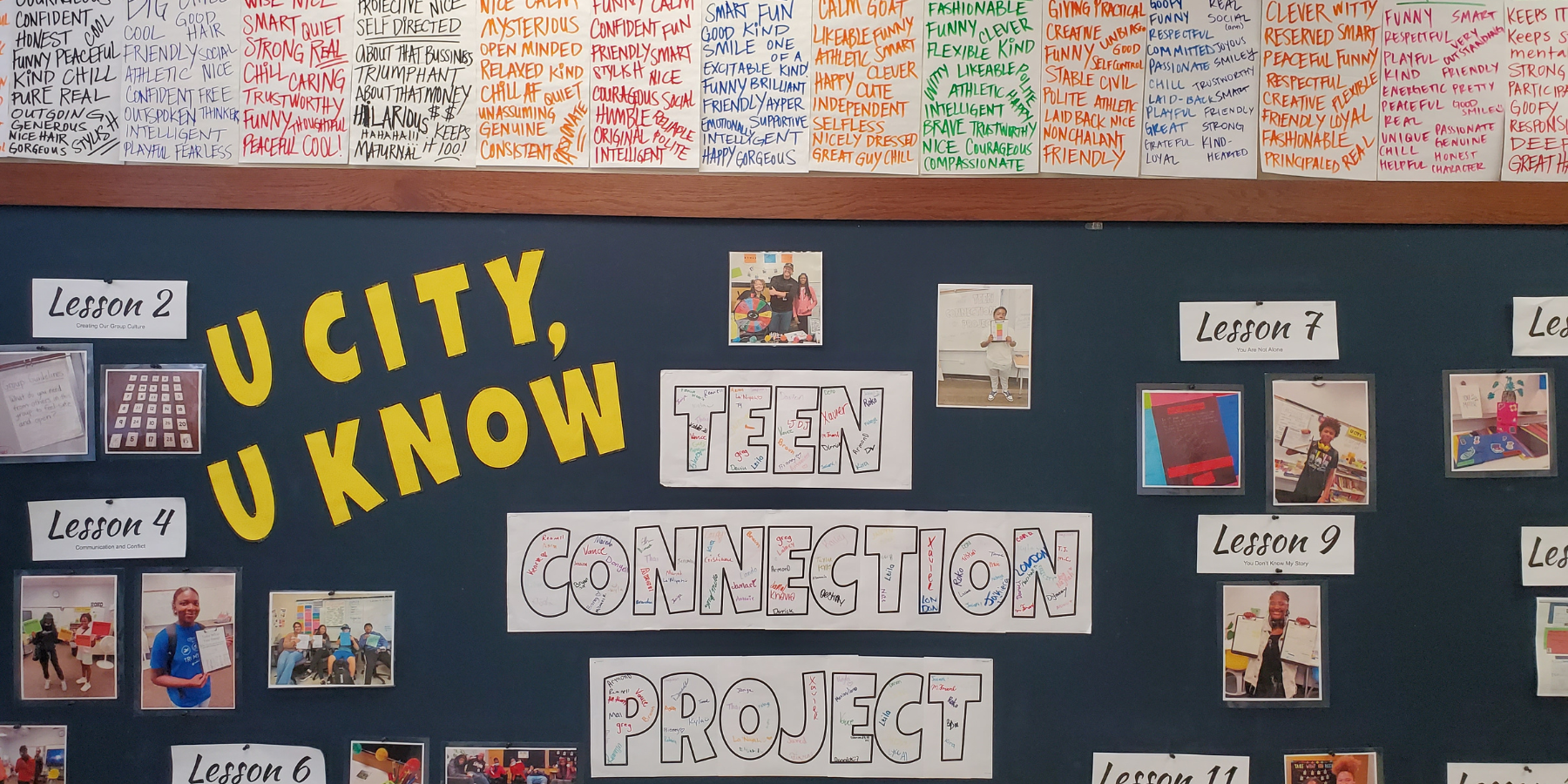 Teen Connection Project lesson wall