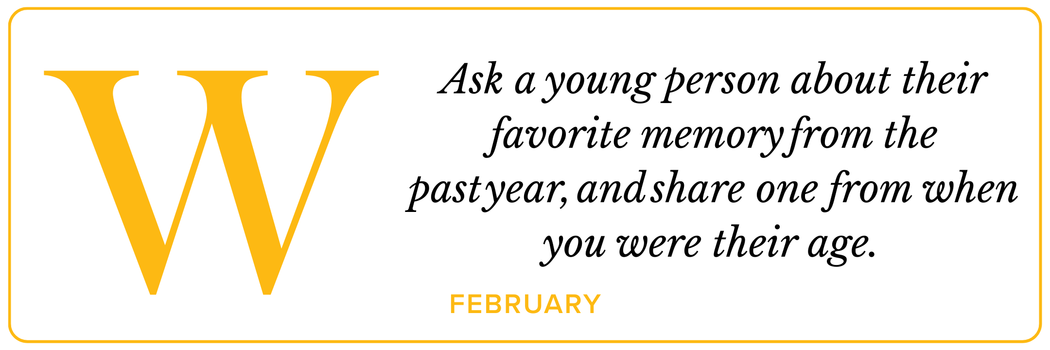 wyman connection game february prompt