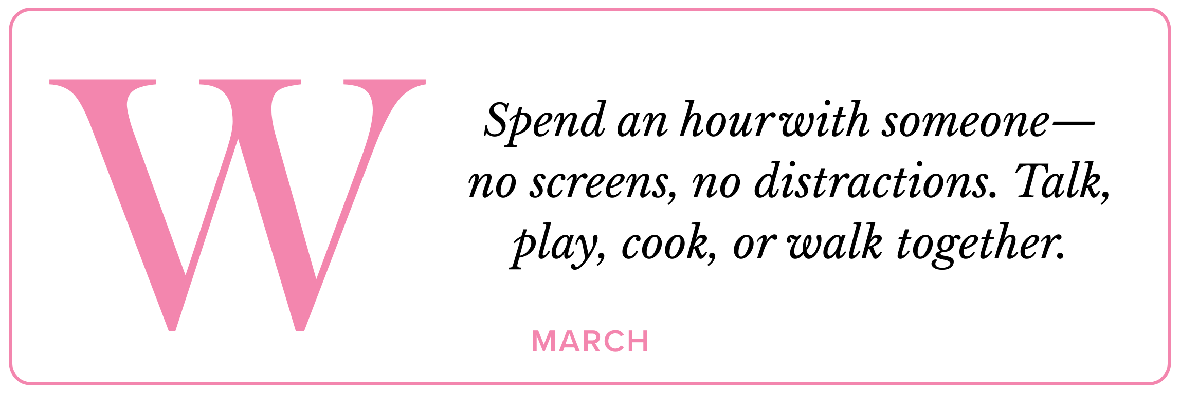 March Connection game prompt