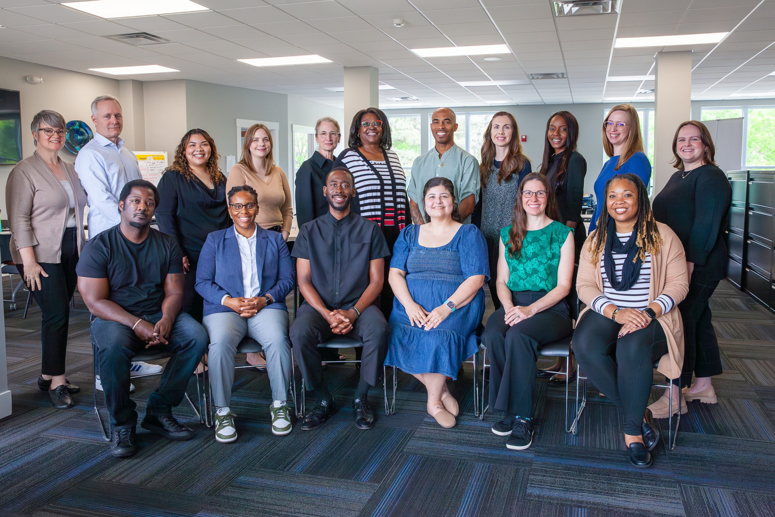 group of staff posing for camera